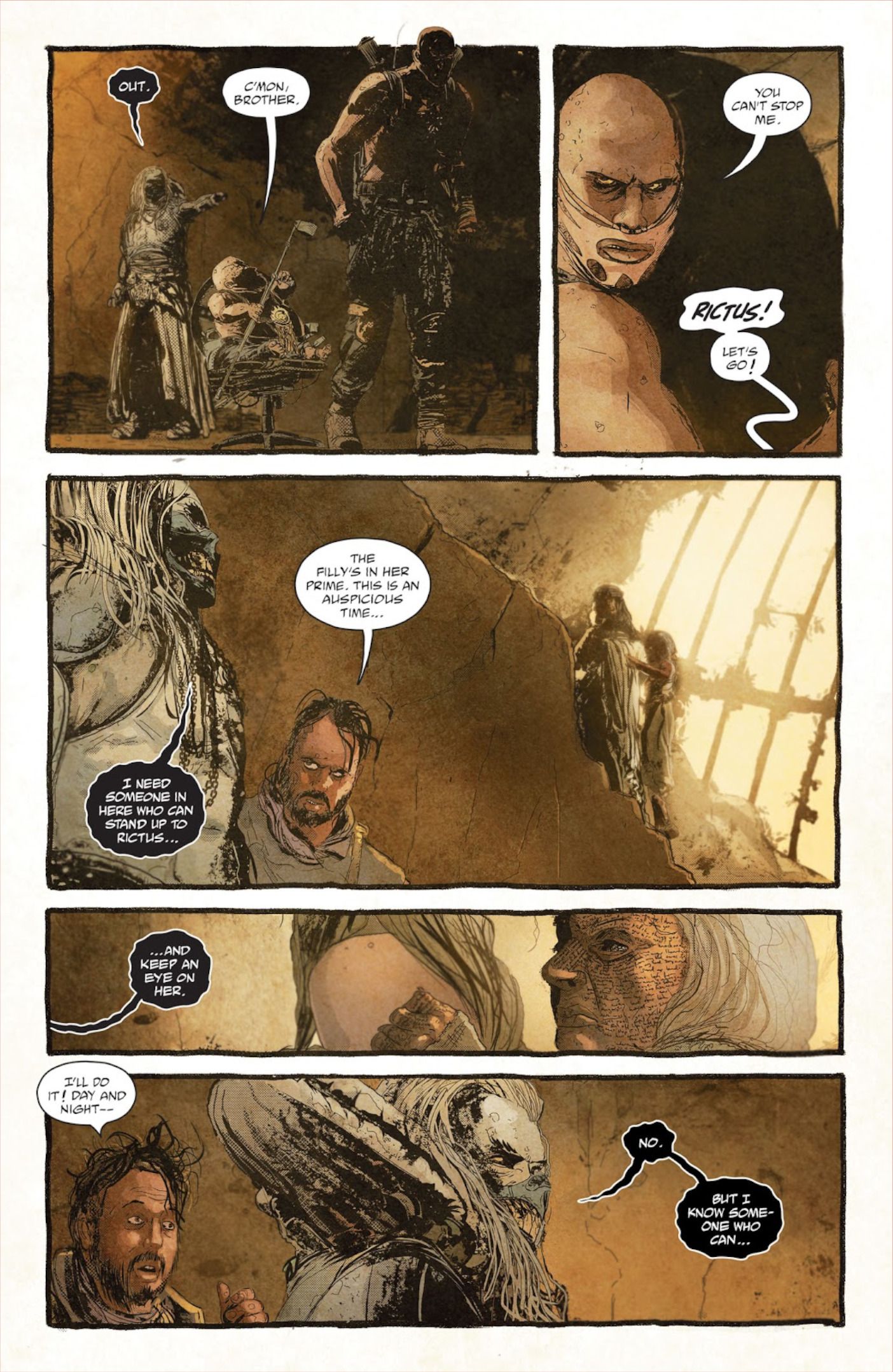 Mad Max Fury Road Furiosa #1 Immortan Joe confronts Rictus