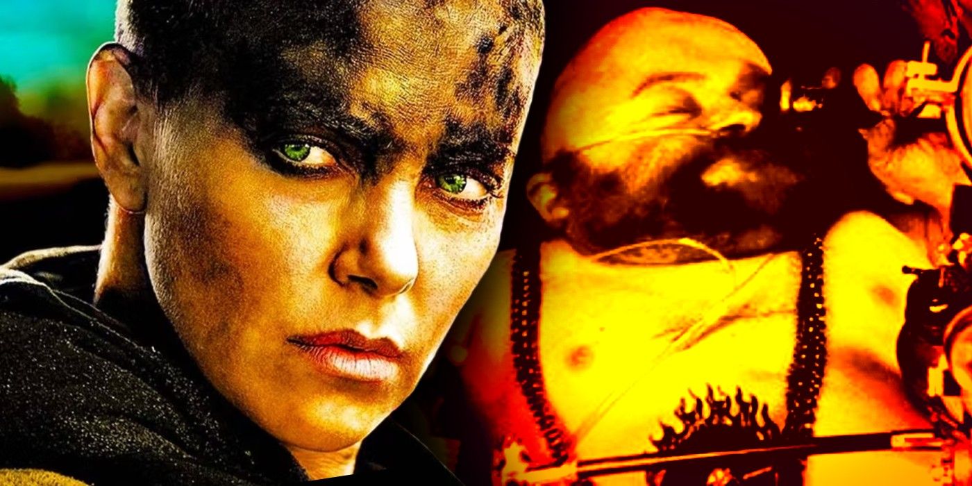 mad max's furiosa charlize theron with corpus colossus