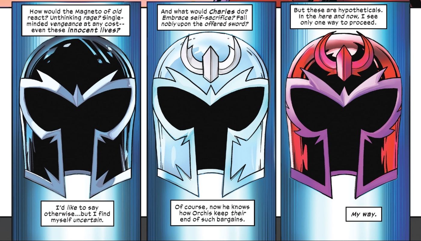 Magneto descreve seus capacetes