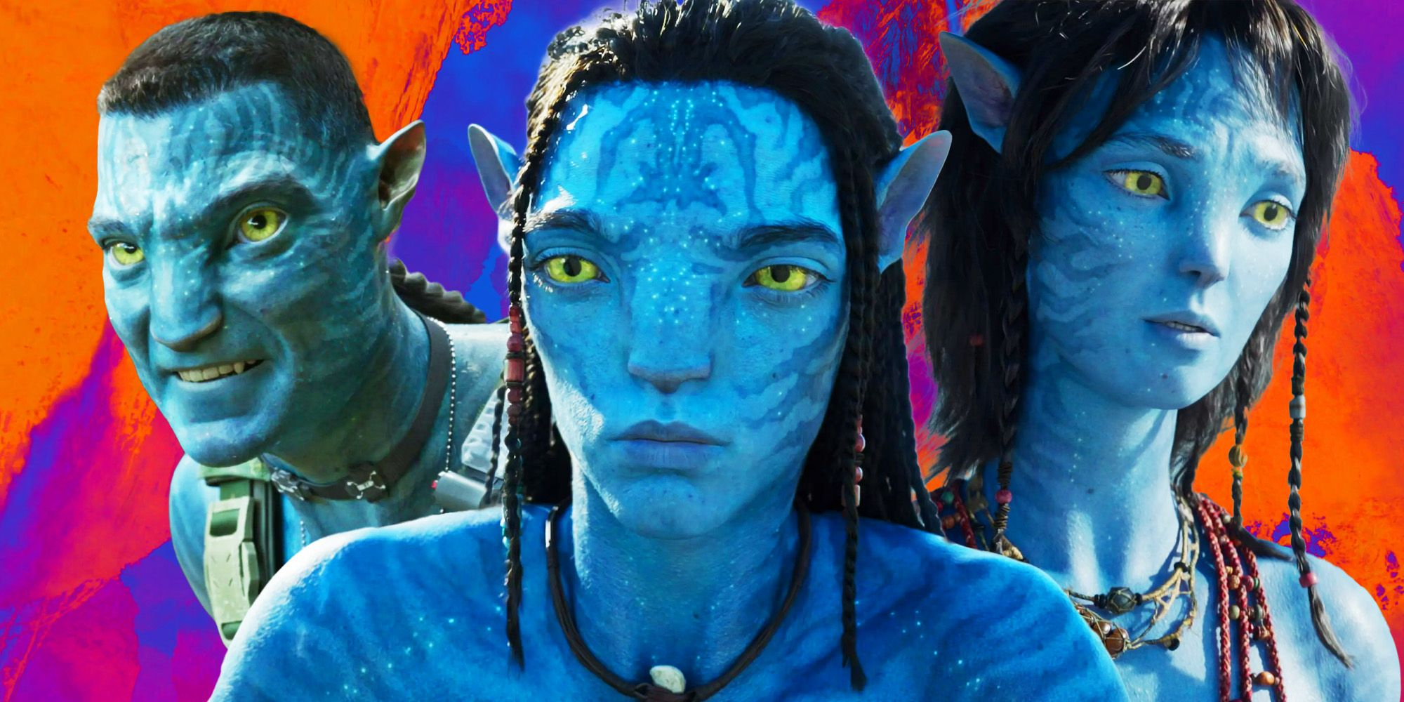 Main Na'vi characters from Avatar The Way of Water.