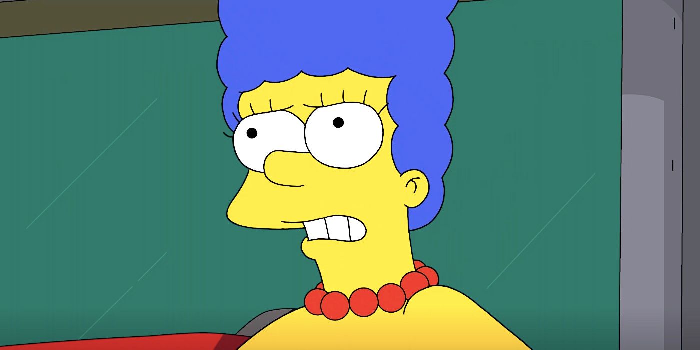 Marge looked worried and angry in The Simpsons season 35 episode 14