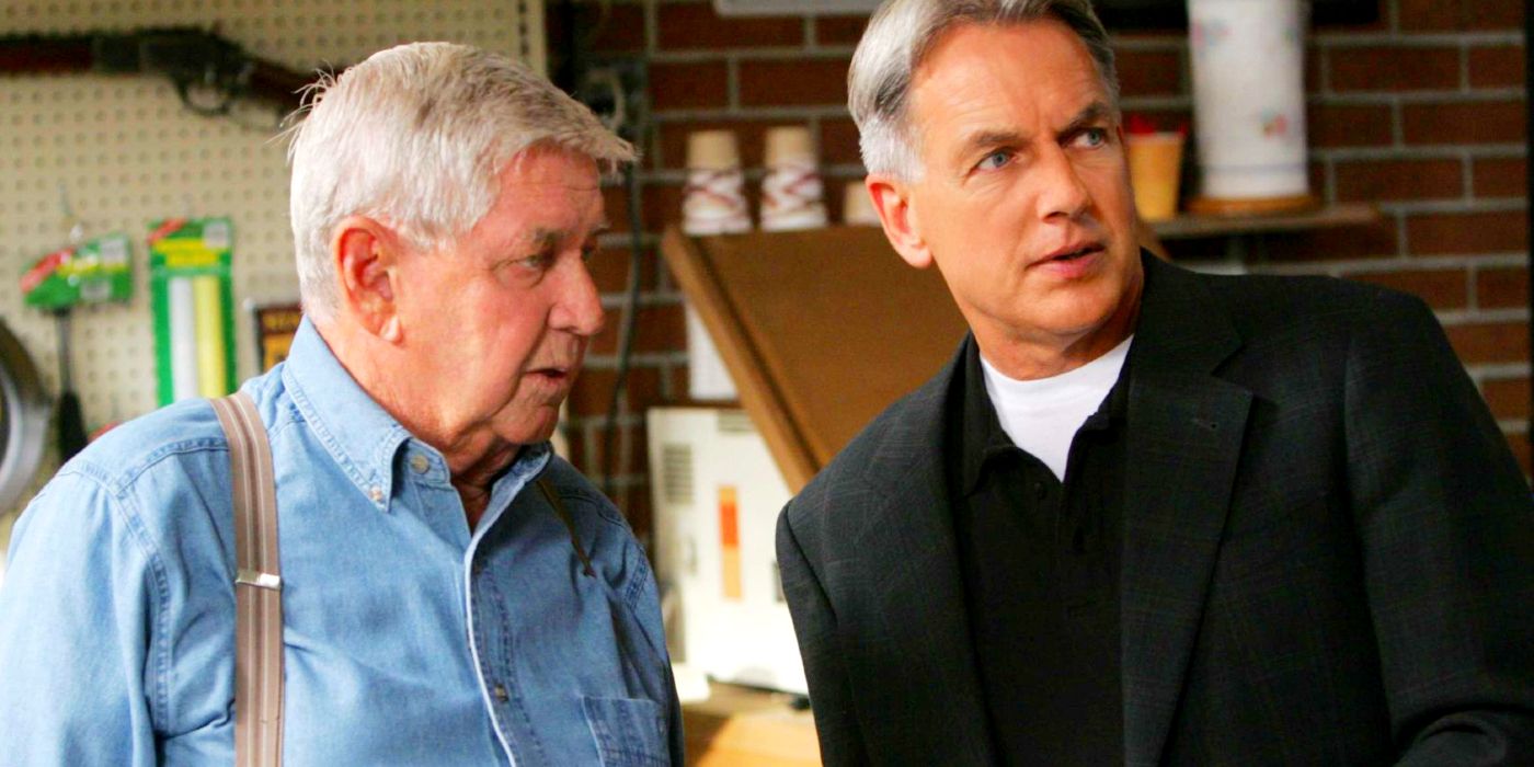Mark Harmon as Gibbs with Ralph Waite as His Father in NCIS