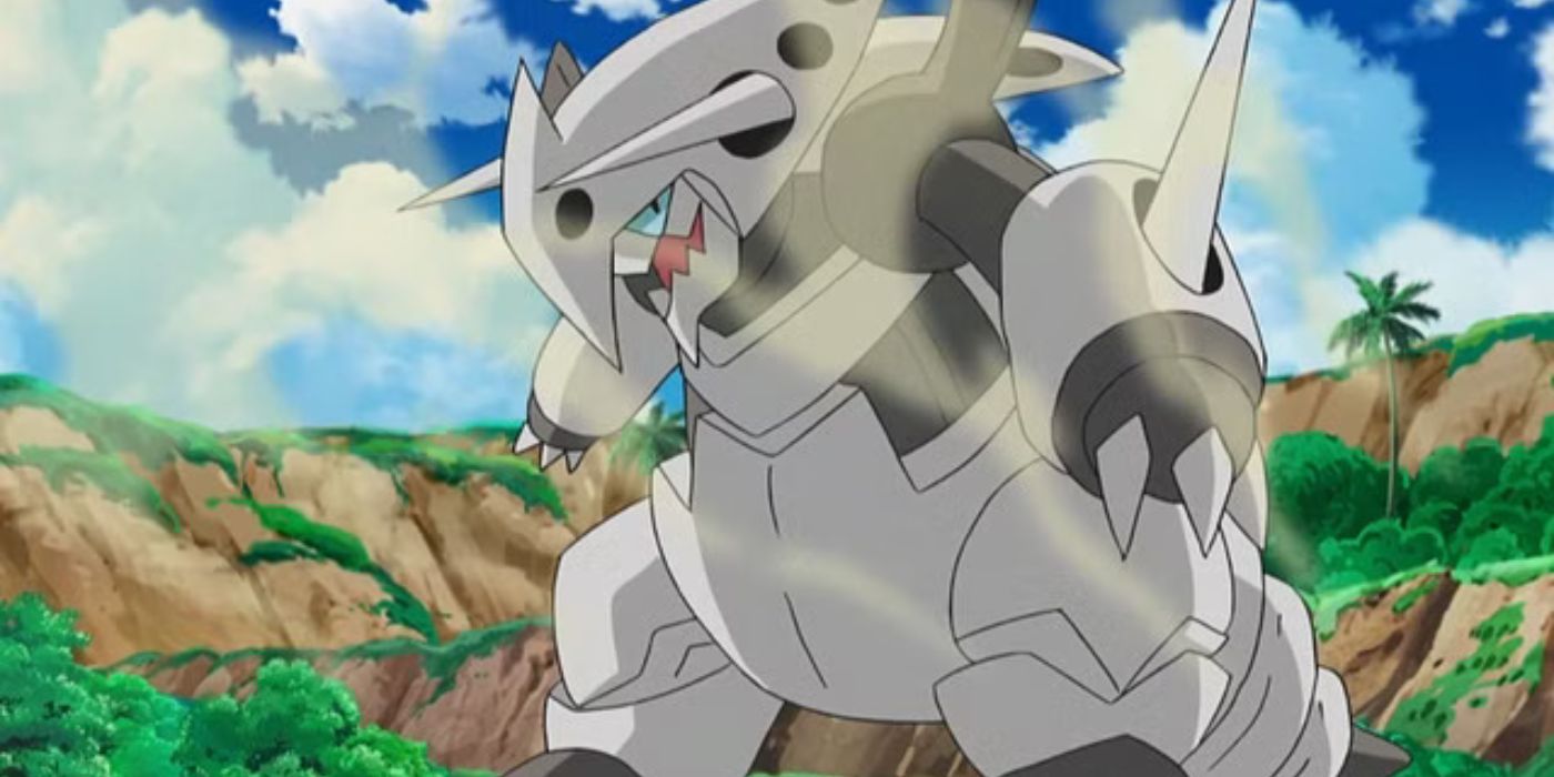 Mega Aggron in the Pokémon anime.