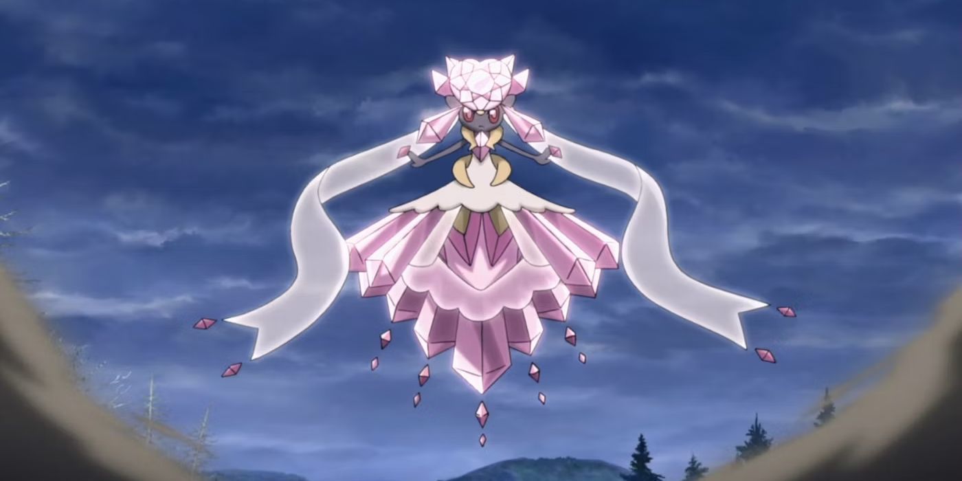 Mega Diancie in Pokémon the Movie: Diancie and the Cocoon of Destruction.