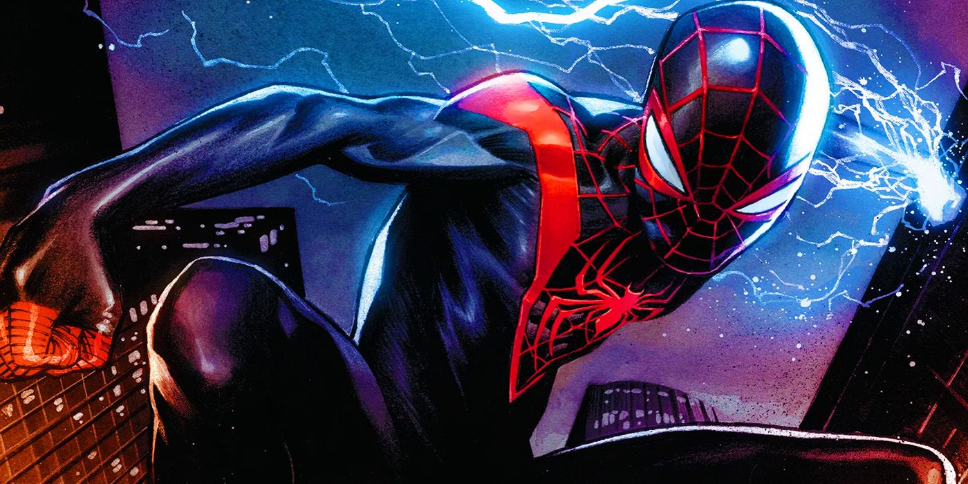 Miles Morales' Spider-Man in Ultimate Marvel's Earth-1610 cross-eyed in Marvel Comics