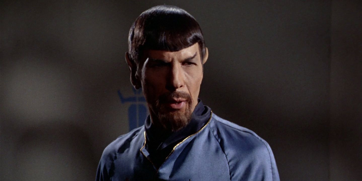 Star Trek The Original Series, Season 2 - Mirror, Mirror. Leonard Nimoy as Evil Spock. Transporter Room.