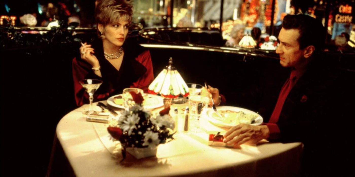 Ace (Robert De Niro) and Ginger (Sharon Stone) arguing in a restaurant in Casino