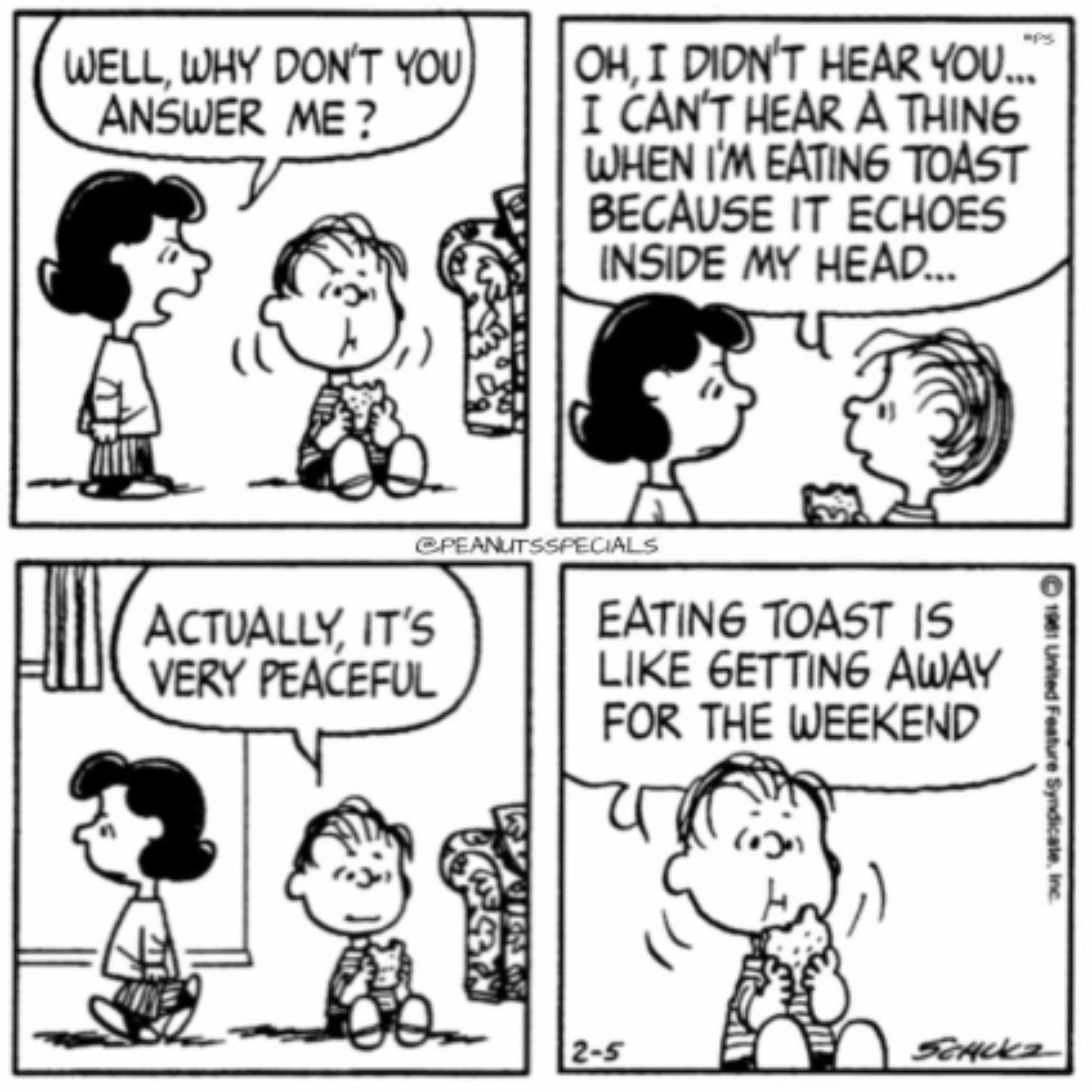 Lucy e Linus em Amendoim.