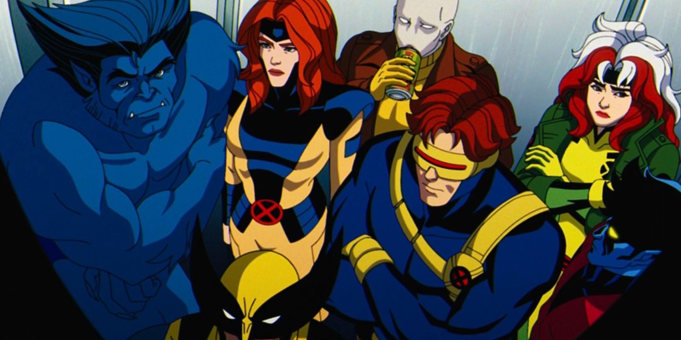Morph Drinking Pingo Doce and sitting by the other X-Men In X-Men '97 Episode 7