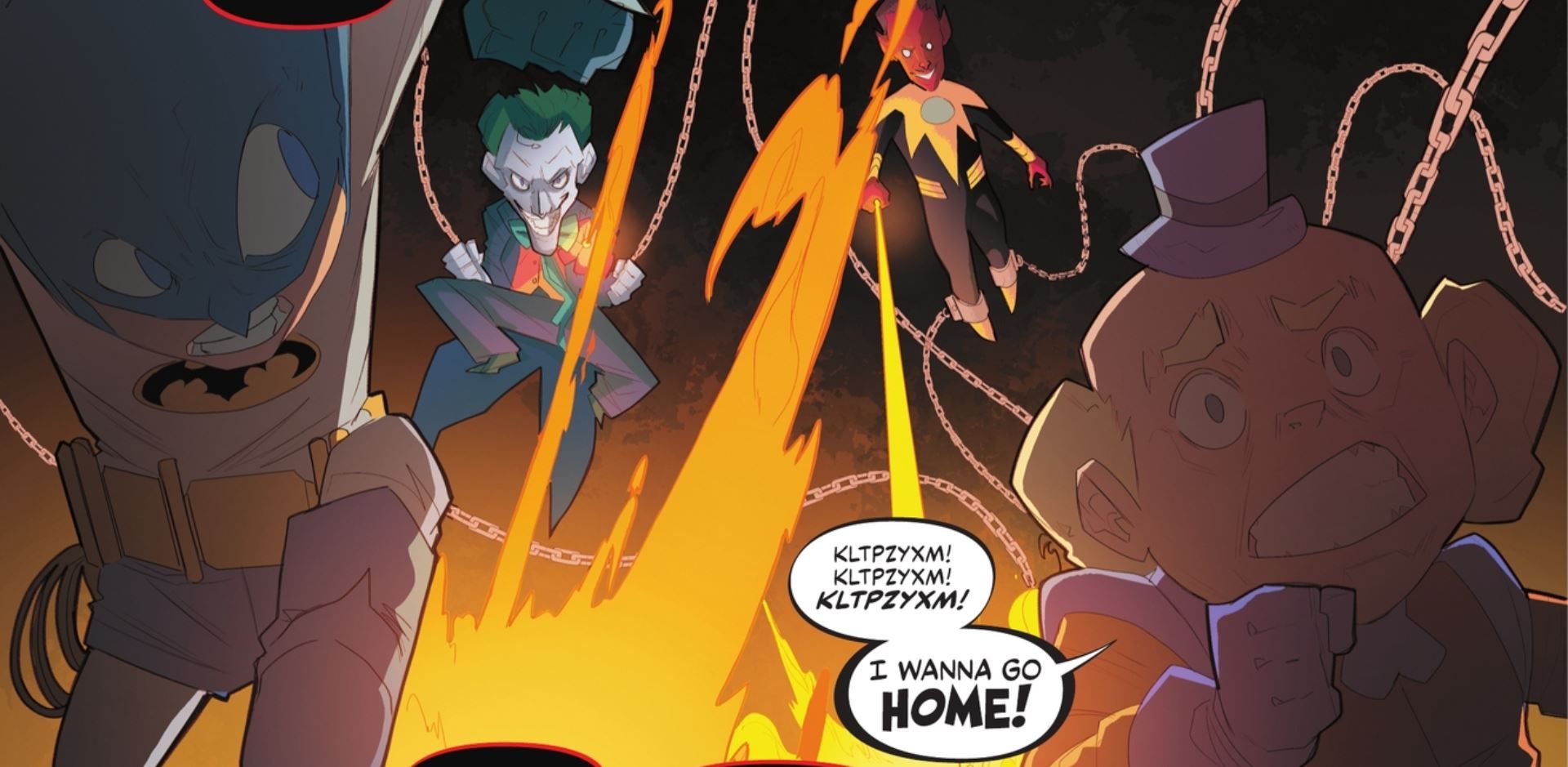 Mxyzptlk and Bat-Mite Run Away from Villain Mites DC