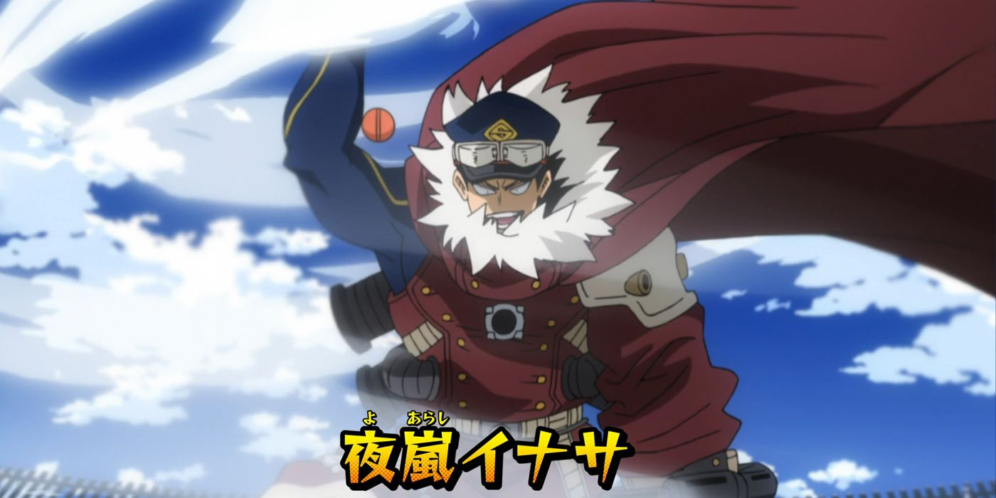 My Hero Academia: Shiketsu's Inasa Yoarashi using his wind Quirk.