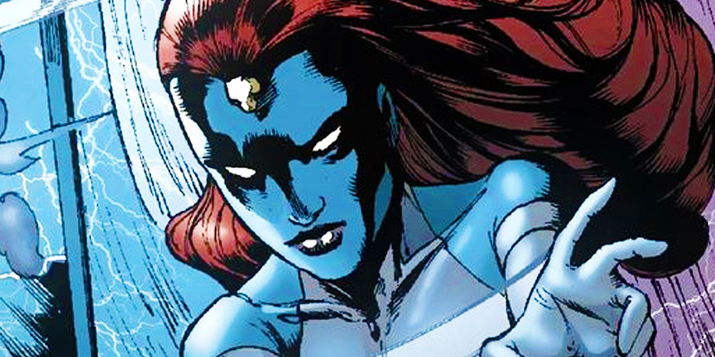 Mystique in white costume in Marvel Comics