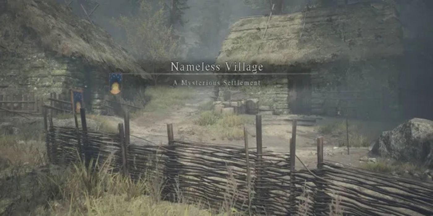 Jogador entrando no Nameless Village Settlement em Dragon's Dogma 2.