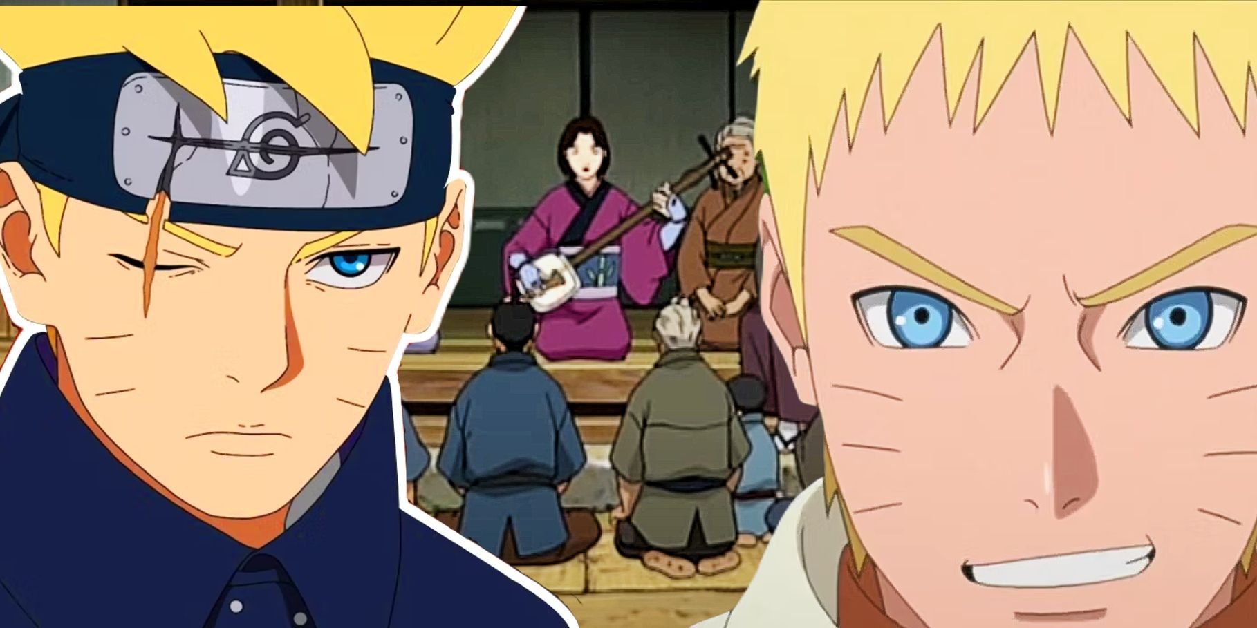 Naruto and Boruto attend a shamisen concert