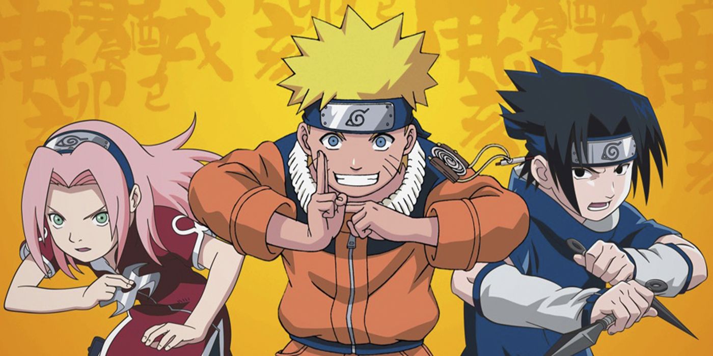 naruto poster with Naruto, Sakura, and Sasuke in fighting poses