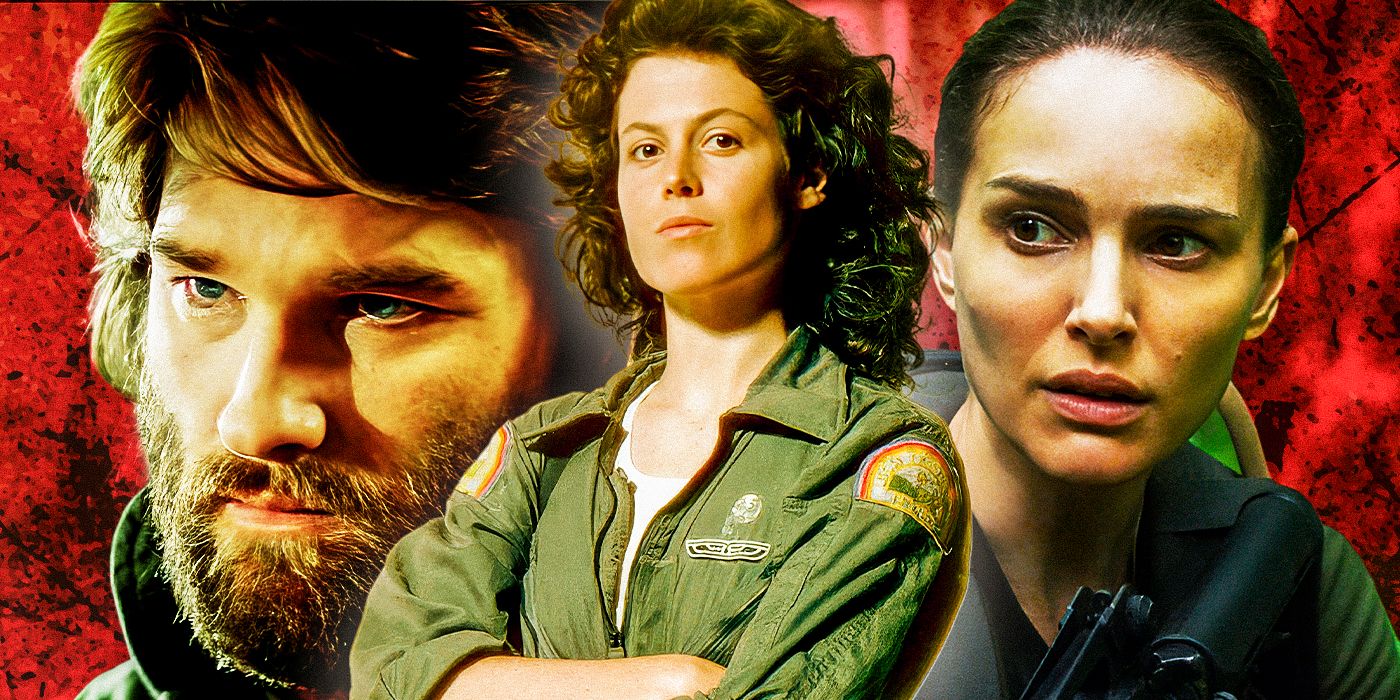 (Natalie-Portman-as-Lena)-from-Annihilation-and-(Kurt-Russell-as-MacReady)-from-The-Thing-(1982)-and-(Sigourney-Weaver-as-Ripley)-from-Alien