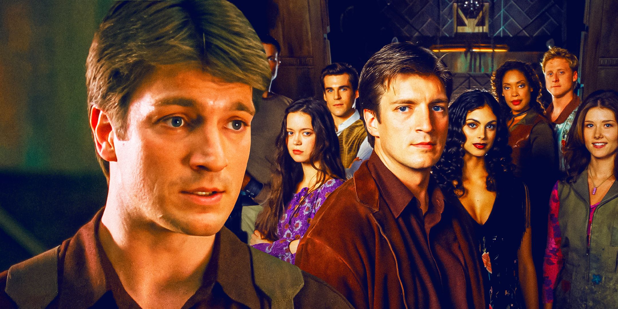(Nathan-Fillion-as-Captain-Malcolm-'Mal'-Reynolds)-and-The-Cast-from-Firefly-