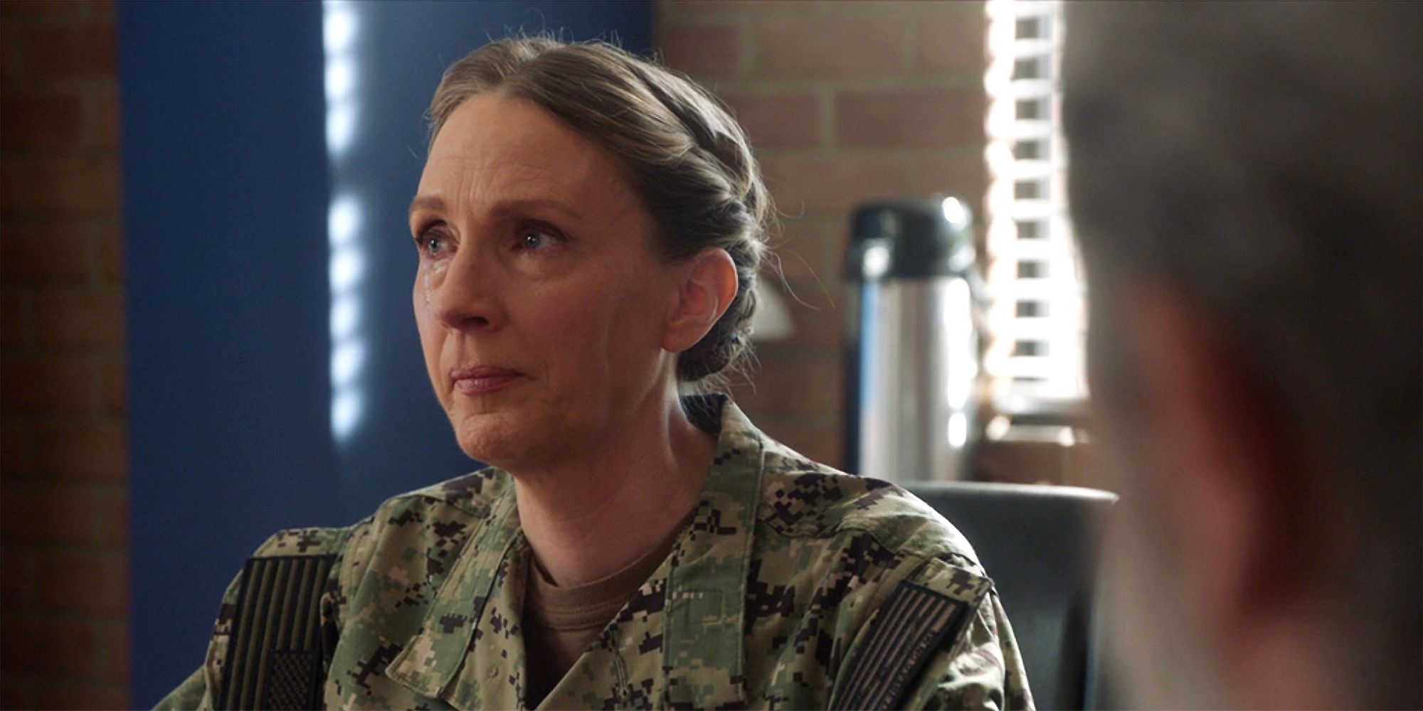 NCIS close up of Clara Logan in military uniform
