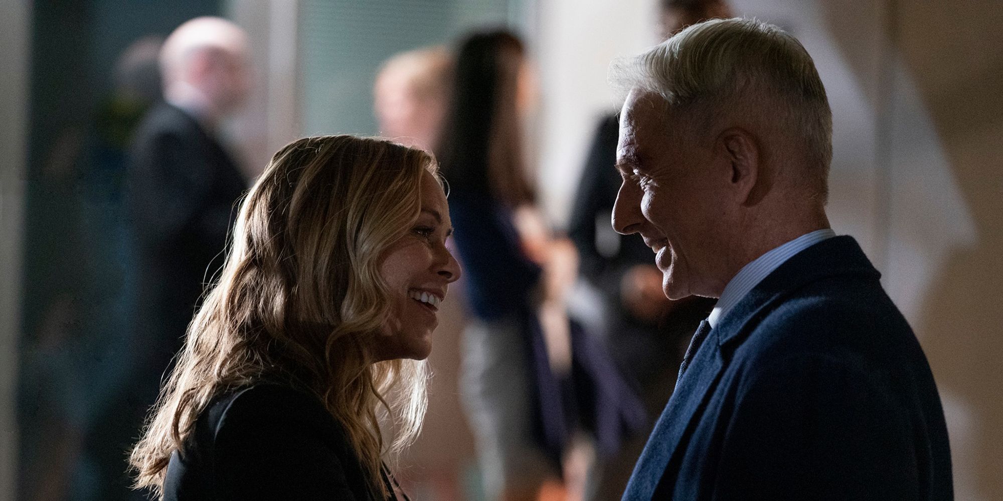 Jacqueline Sloane and Leroy Gibbs share light conversation in NCIS