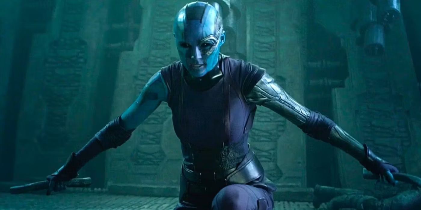 Nebula wields two blades in Guardians of the Galaxy