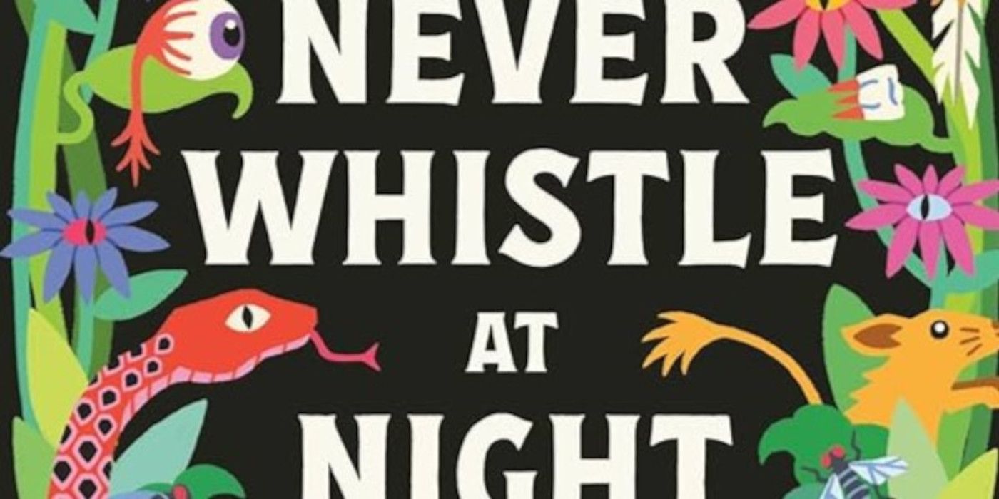 Don't Whistle at Night A cover with a flower and a snake with an eye in the center