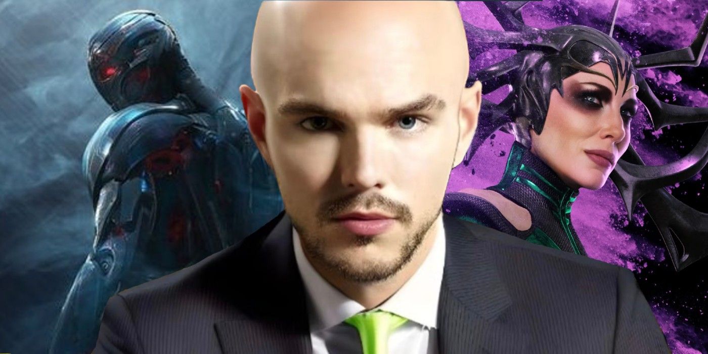 Nicholas Hoult as Lex Luthor with Ultron and Hela from the MCU