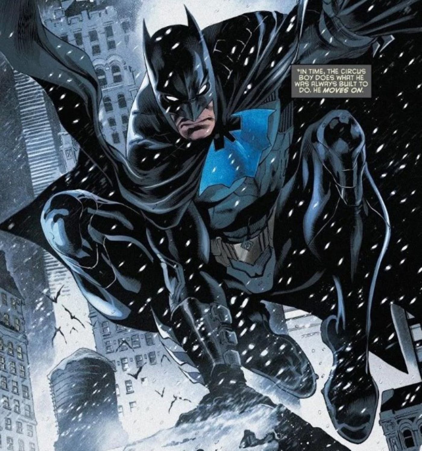 Asa Noturna Azul e Preto Batsuit batman 