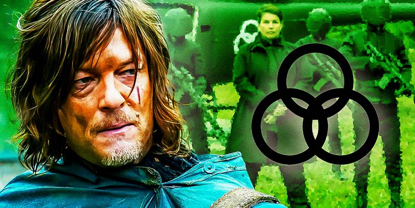 Norman Reedus as Daryl Dixon alongside the CRM from World Beyond