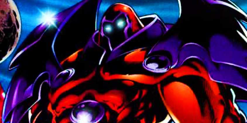 Onslaught in full armor in Marvel Comics