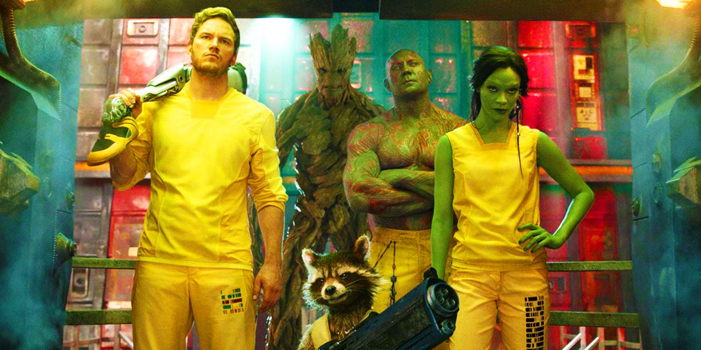 Original team in yellow in Guardians of the Galaxy