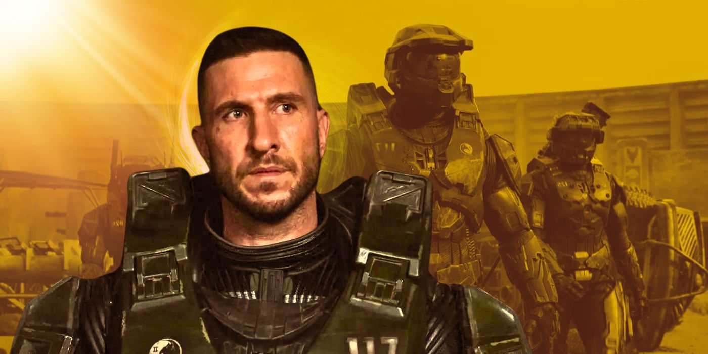 Pablo Schreiber as Master Chief alongside other Spartans in Halo