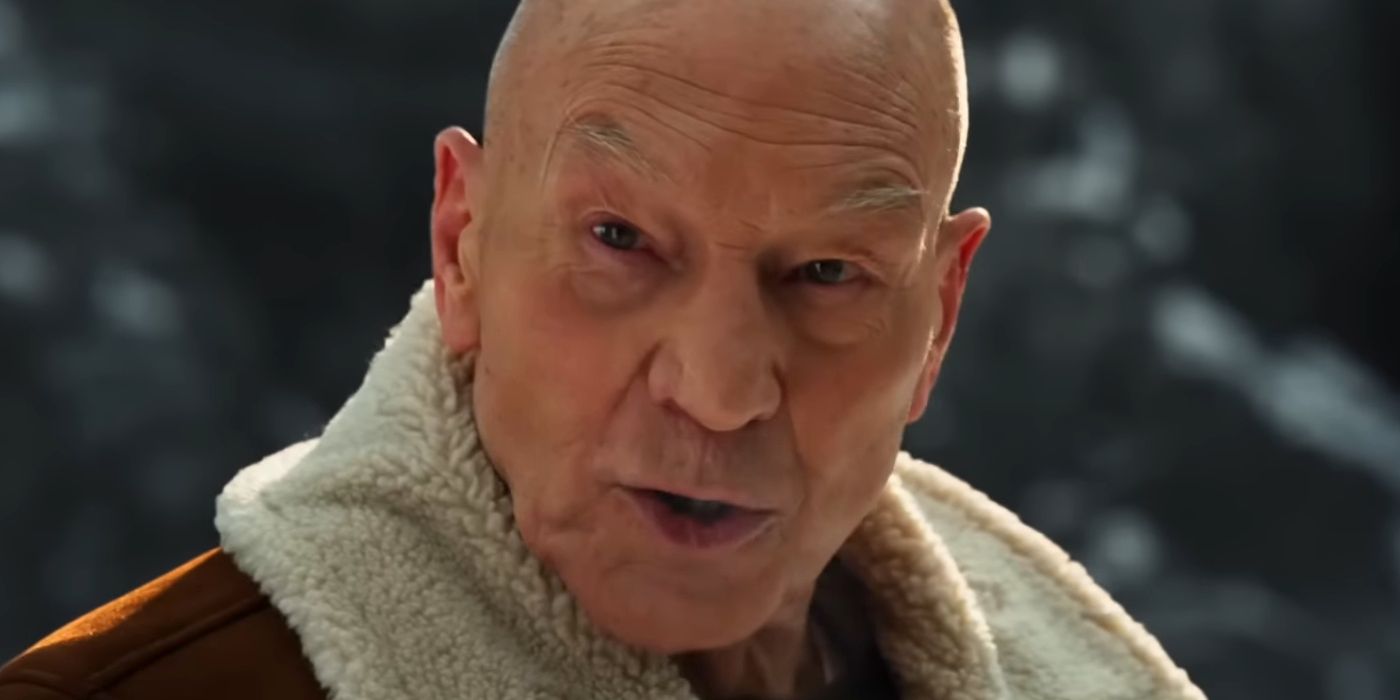 Patrick Stewart Looking Shocked in a Paramount Commercial