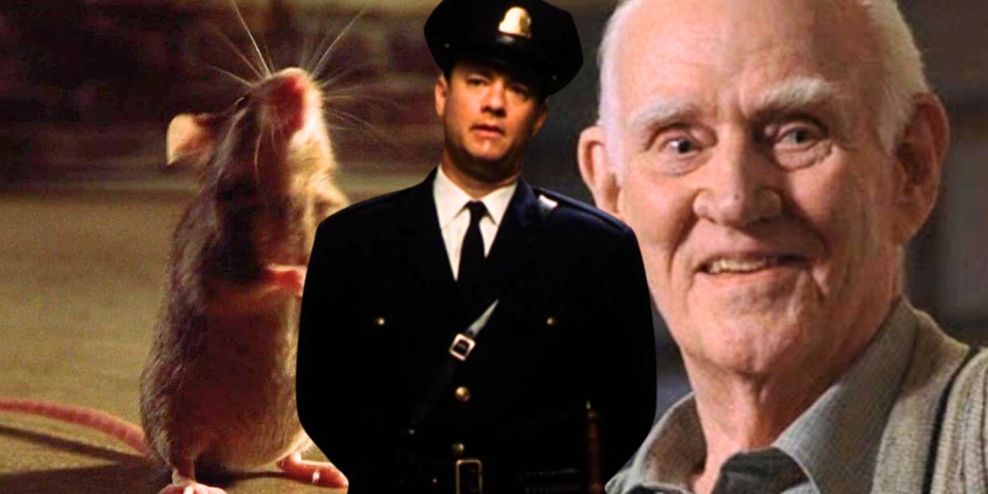 A collage or images from The Green Mile, featuring Mr. Jingles and Paul as both an old and young man - created by Tom Russell