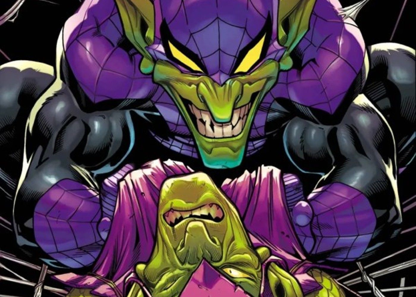 peter parker as the spider-goblin in spider-man