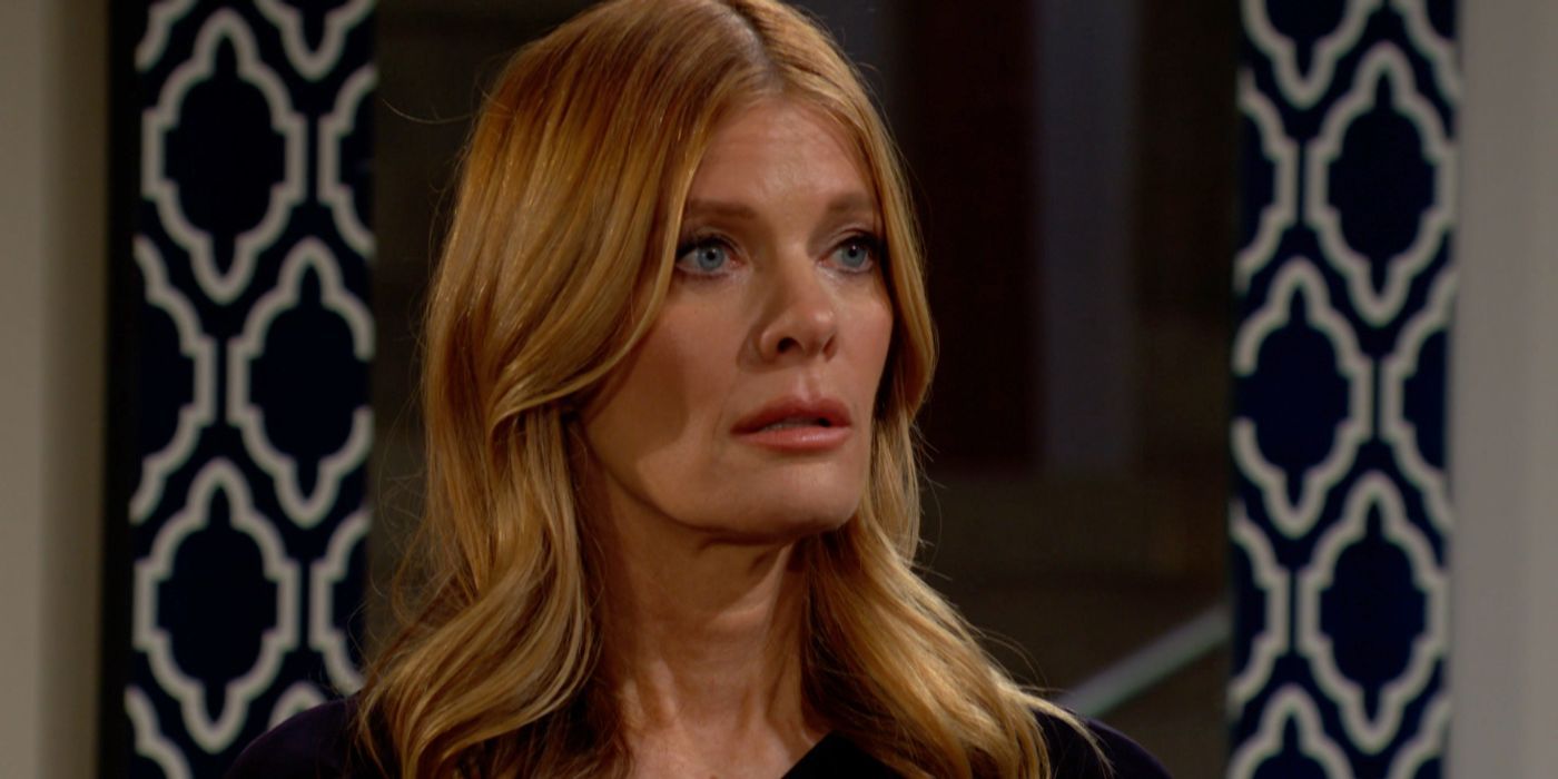 Phyllis (Katherine Stafford) looking worried in The Young and the Restless.