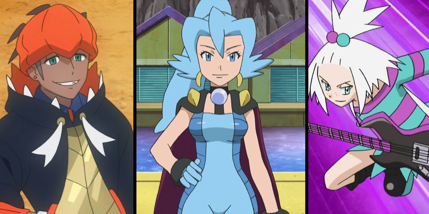 Pokemon: Strongest Gym Leaders featured image (L to R: Raihan, Clair, Roxie)
