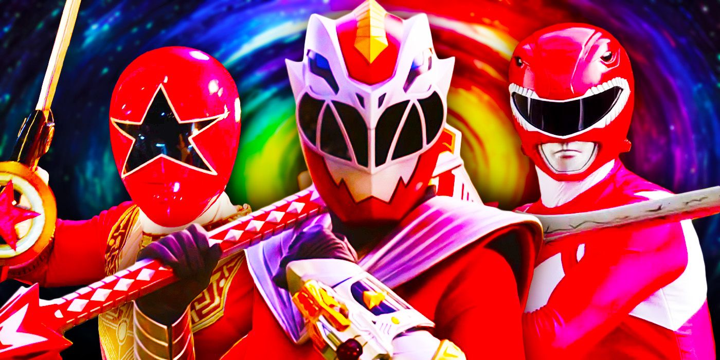 The Zeo Red, Cosmic Fury Red, and Mighty Morphin Red Rangers in Power Rangers