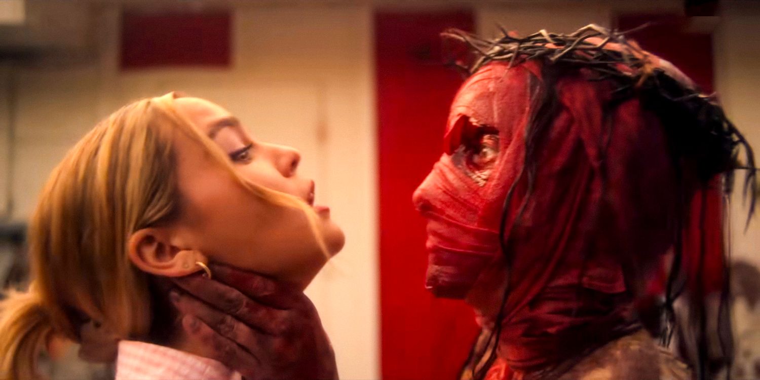 Bloody Rose grabs Imogen by the neck in Pretty Little Liars Summer School season 2