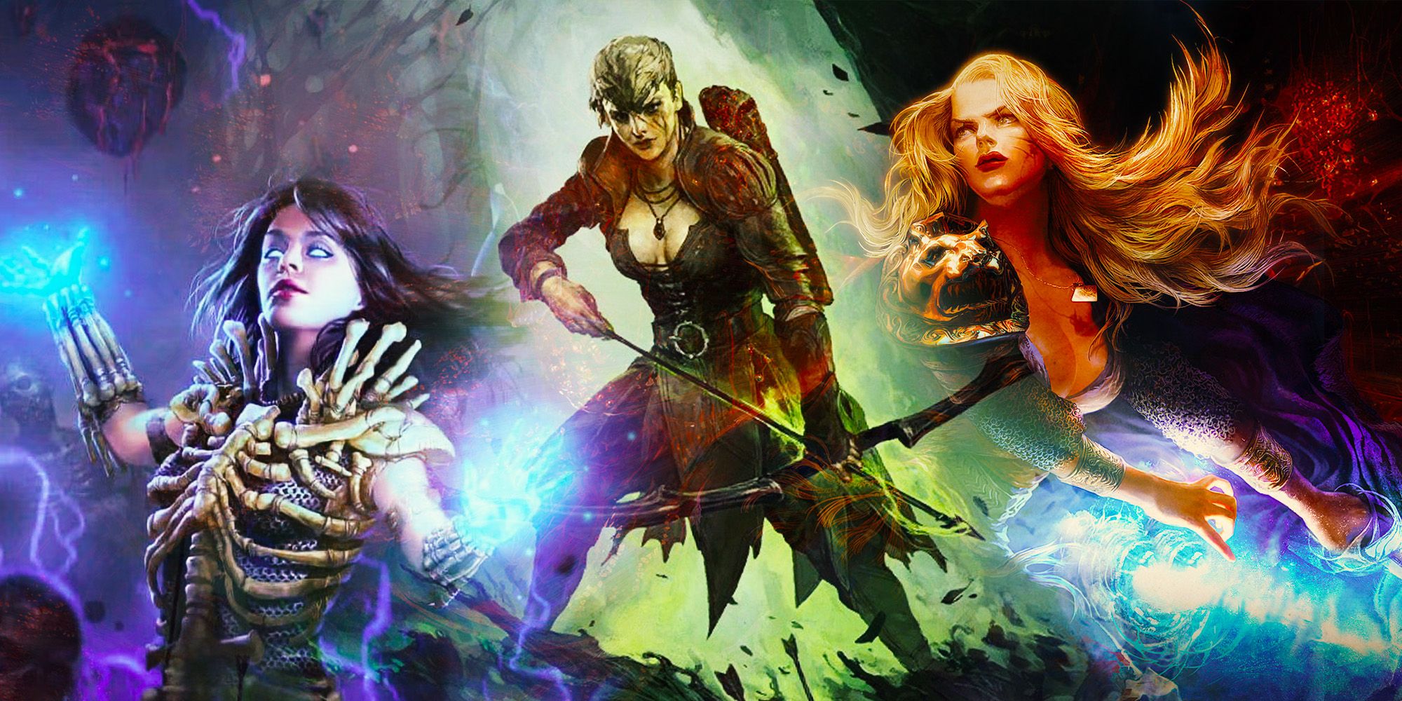 Ranger, Witch, and Scion from Path of Exile