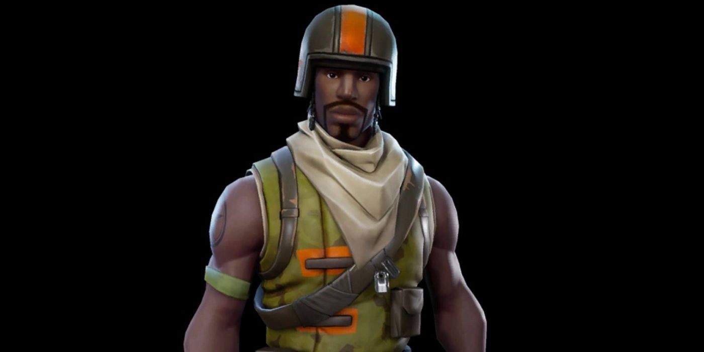 The Aerial Assault Trooper outfit in Fortnite