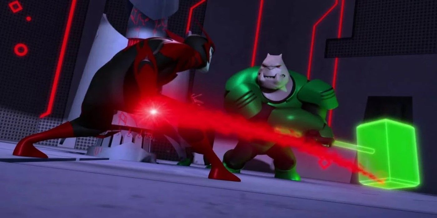 Razer luta contra Kilowog em Lanterna Verde, a série animada.
