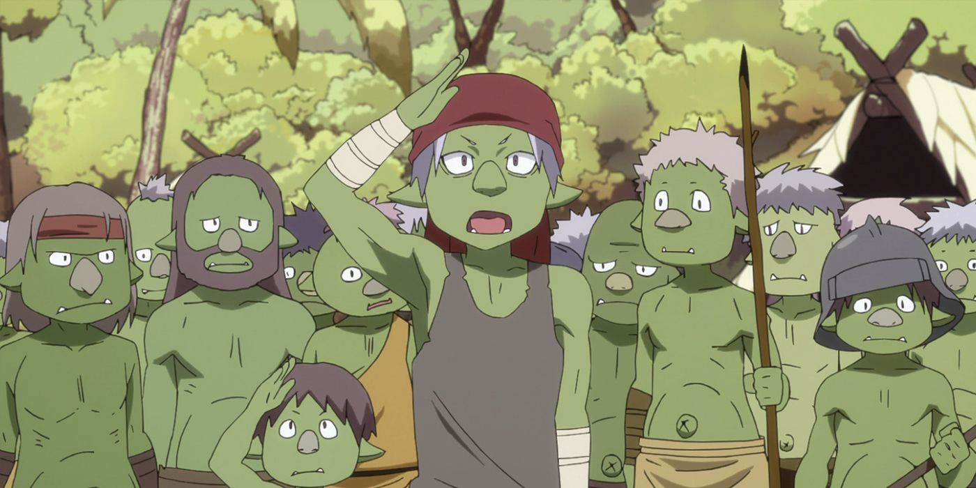 Reencarnado como um Slime: Os goblins da vila dos goblins prestando homenagem a Rimuru