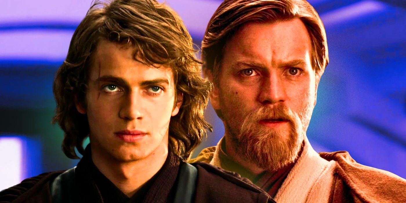 Hayden Christensen as Anakin Skywalker and Ewan McGregor as Obi-Wan Kenobi in Revenge of the Sith