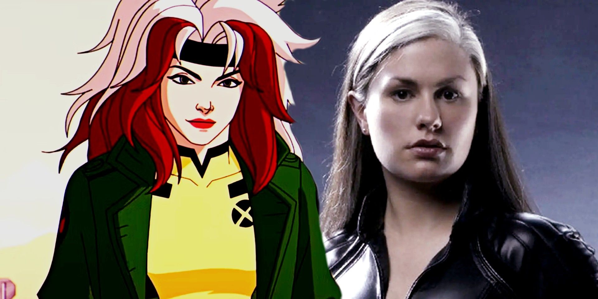 Rogue from X-Men '97 next to Anna Paquin's Rogue from X-Men