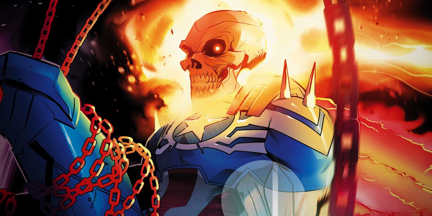 Sam Wilson Captain America as Ghost Rider in Vicentini Variant Cover Art