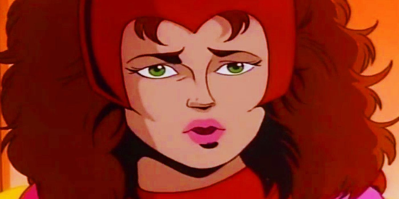 Scarlet Witch looking worried in X-Men The Animated Series