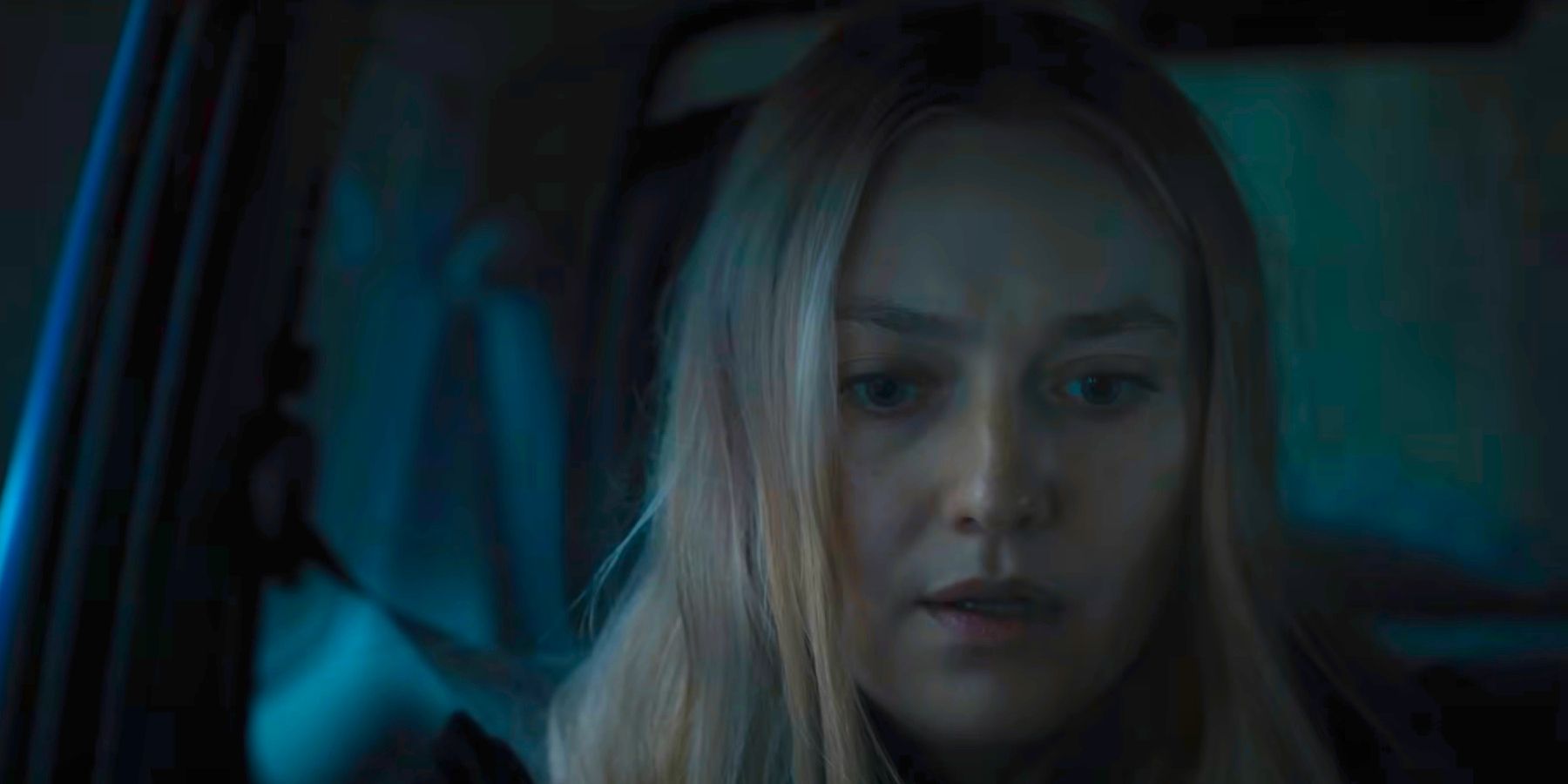 Dakota Fanning looking shocked in The Watchers trailer