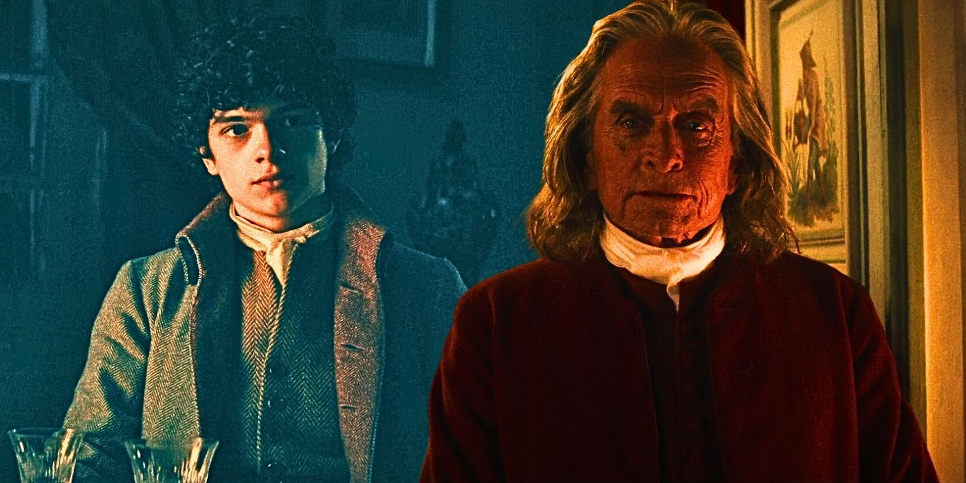 Noah Jupe and Michael Douglas as Temple Franklin and Benjamin Franklin FI