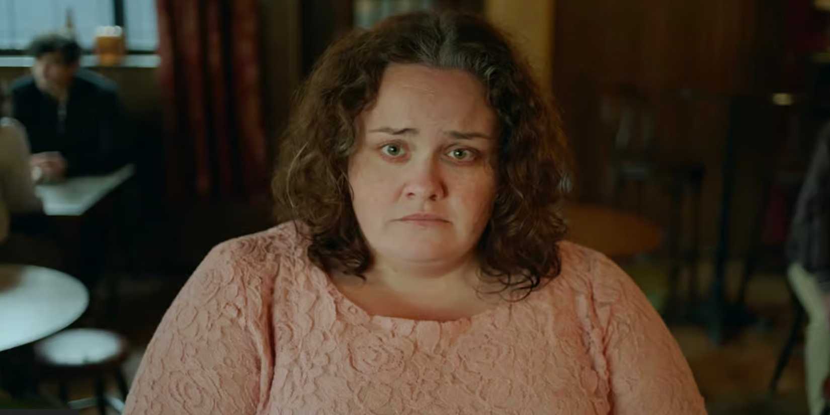Jessica Gunning looking sad as Martha in Netflix's Baby Reindeer.