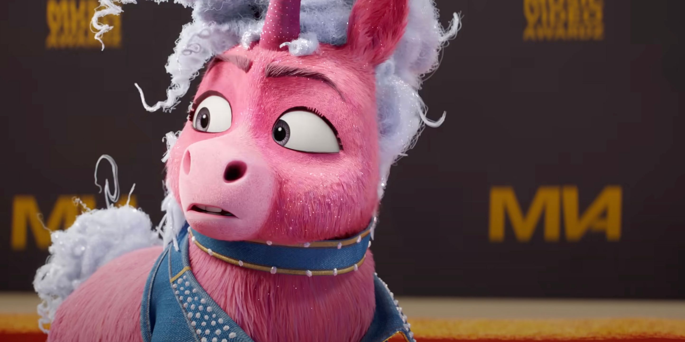 Thelma looking confused in the Thelma the Unicorn trailer.